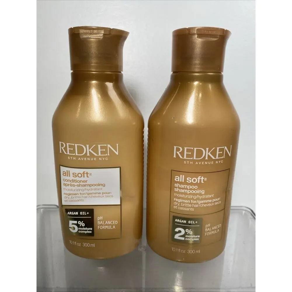 Redken all soft Set of One Shampoo & One Conditioner 10.1 Oz Each